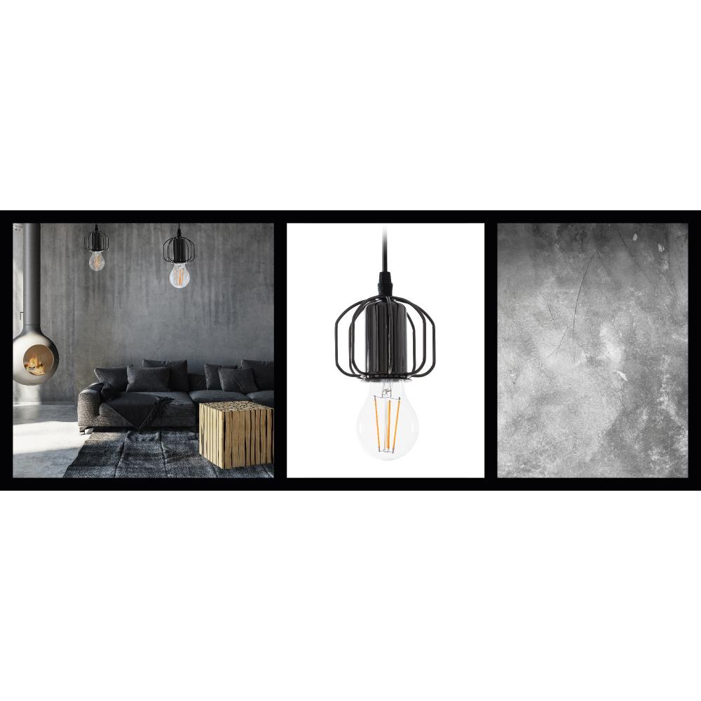 Deckenlampe loft black shine APP595-1CP