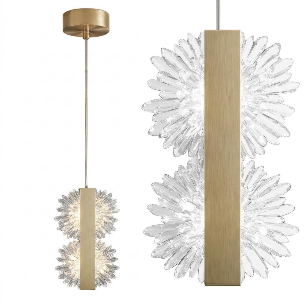 Lampa wisząca LED G148-2CP Gold Złota Szczotkowana