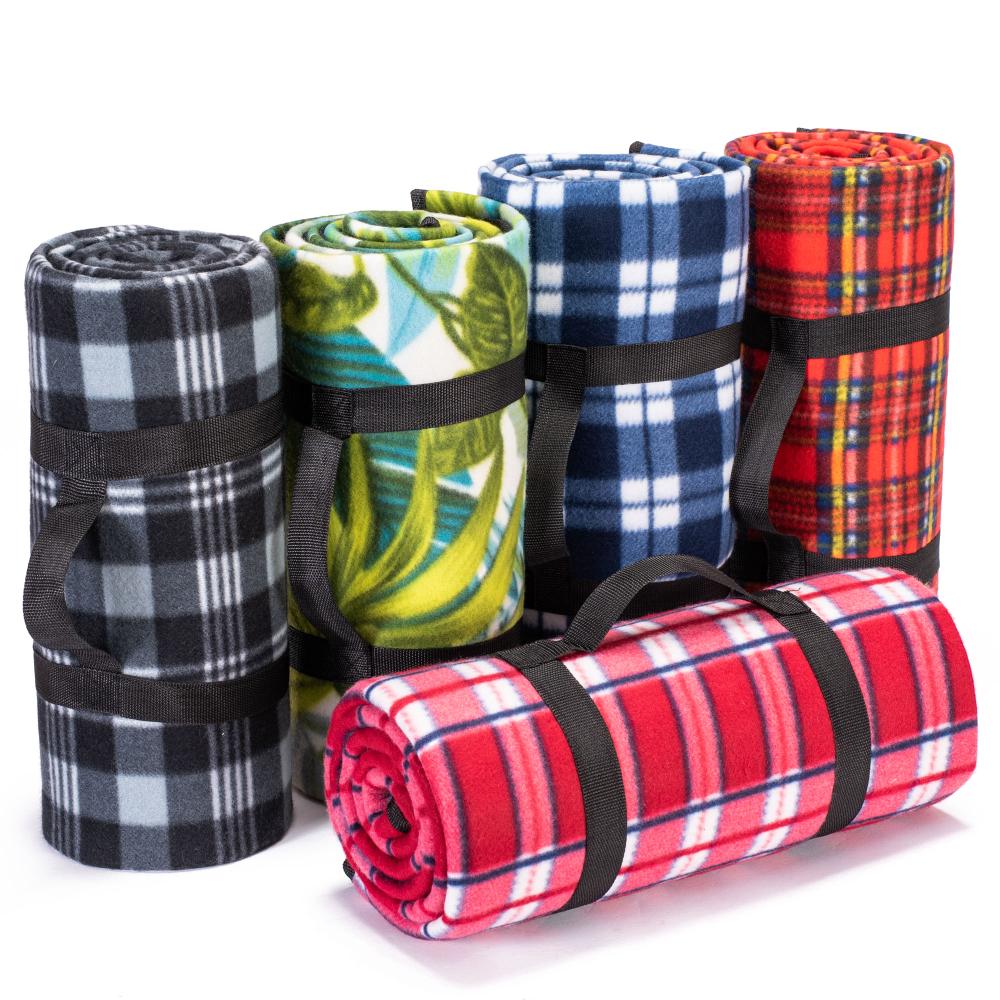 Koc Piknikowy Kratka Niebieski