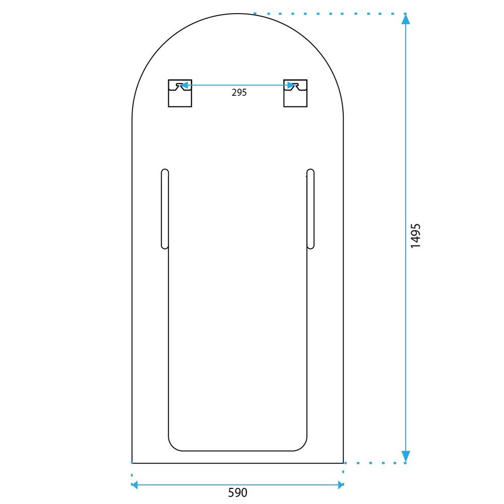 Scáthán Bán Balla/Urláir 150 cm 109
