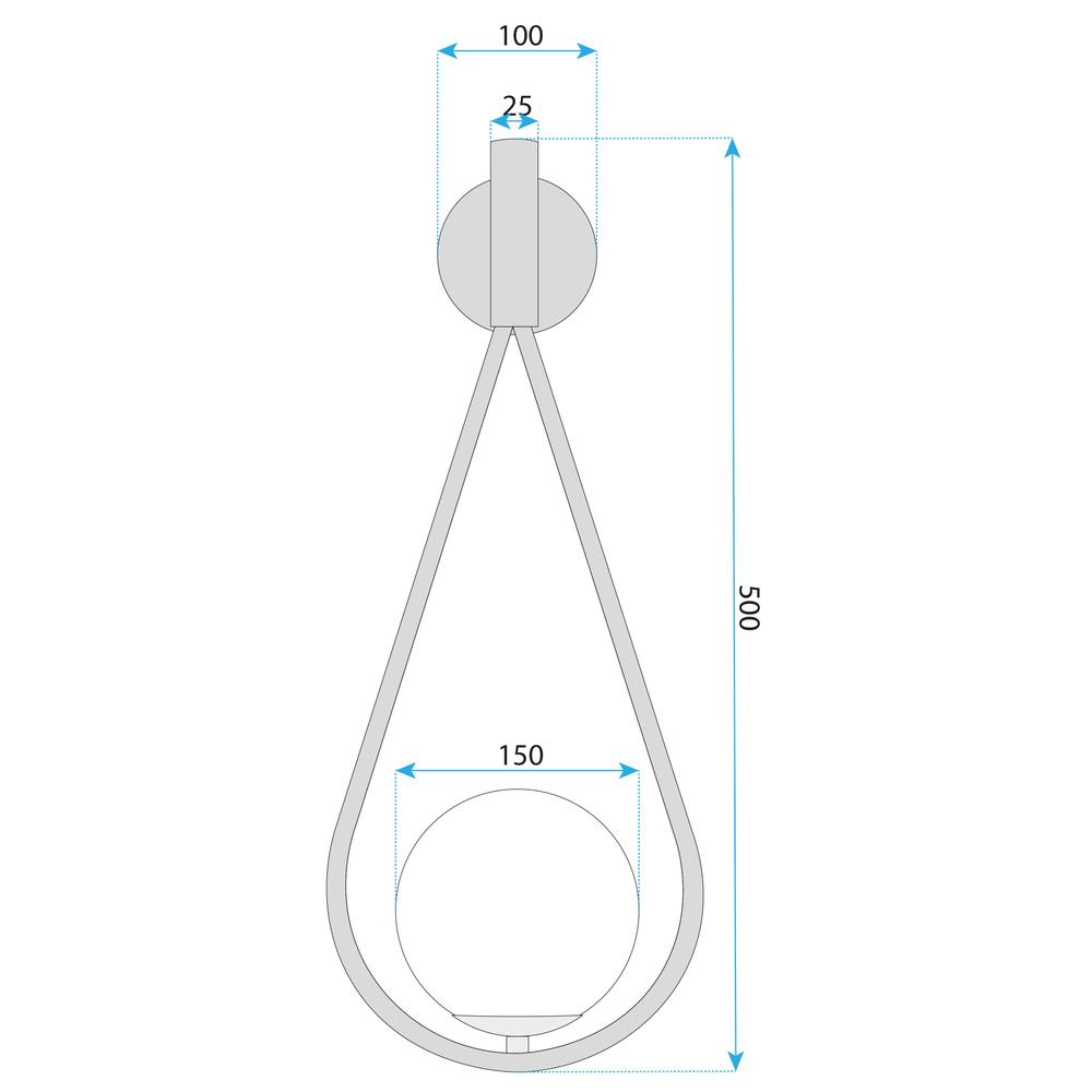 Wandlampe G093-1W Black White