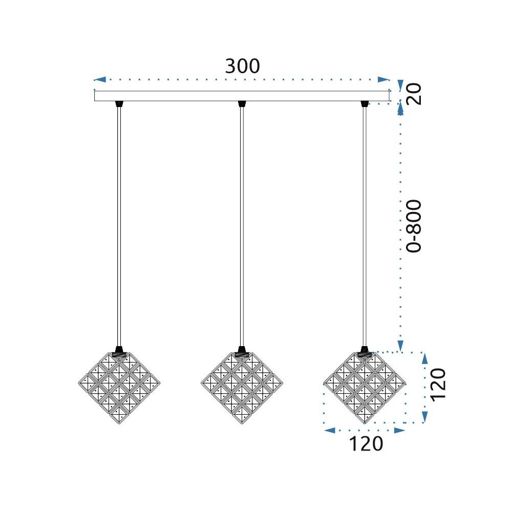 Lampe CHROME APP722-3PR