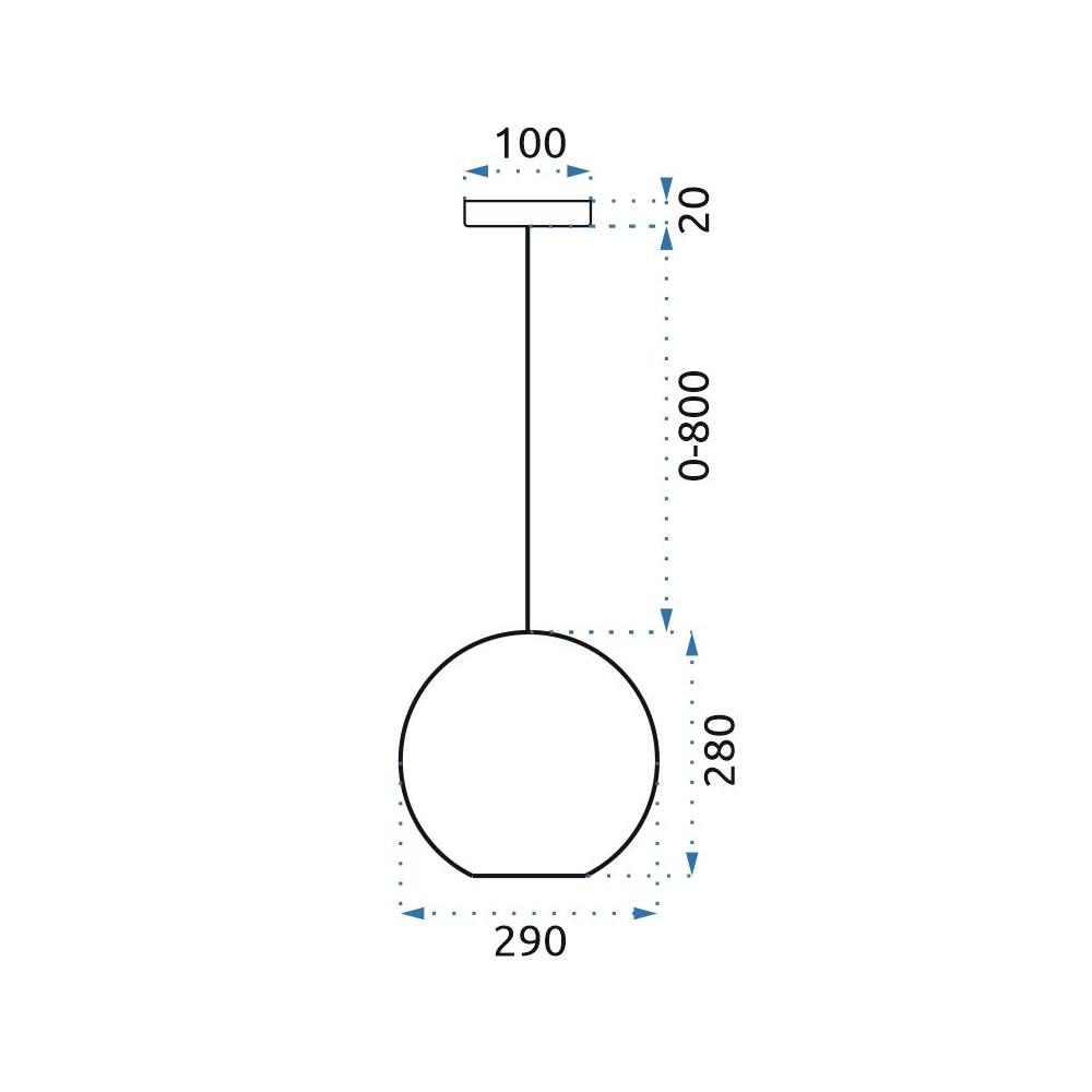 Deckenlampe Glas LED Blue APP445-CP
