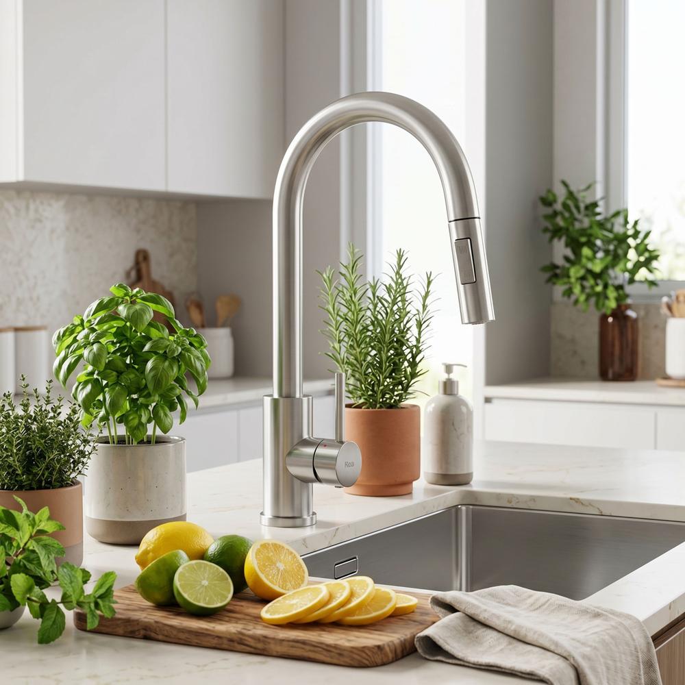 Kuchynská batéria Rea Fresh Touch Brush Nickel