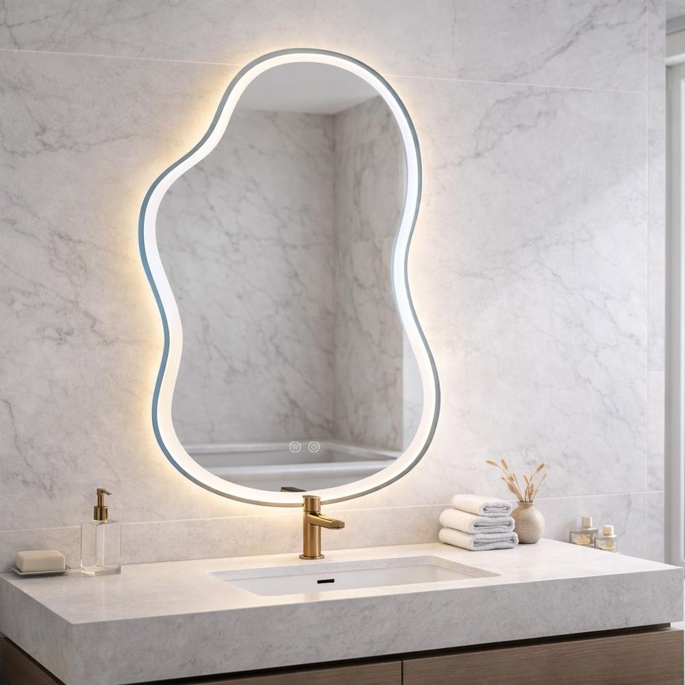 LUSTRO ŚCIENNE LED UNO DOUBLE 80x55 cm