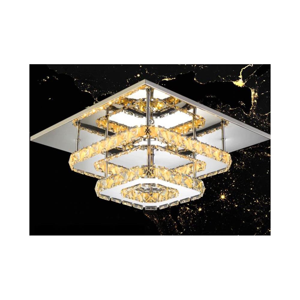 Deckenlampe Kristall LED 24W quadrat APP409-C