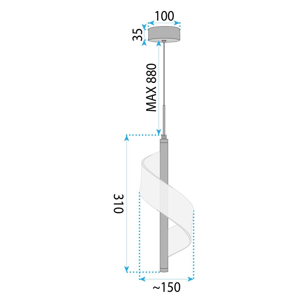 Hängelampe LED APP1550-CP GOLD