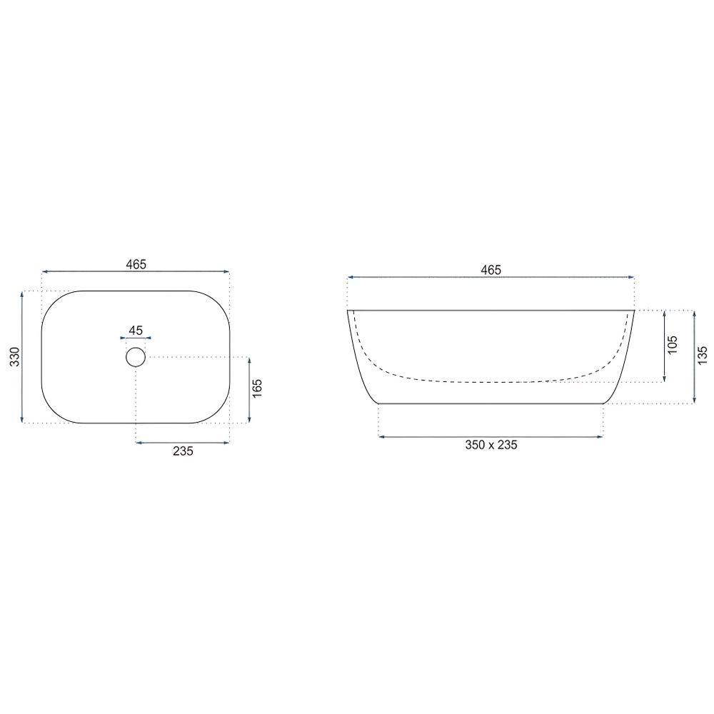Umywalka nablatowa Rea Belinda Warm