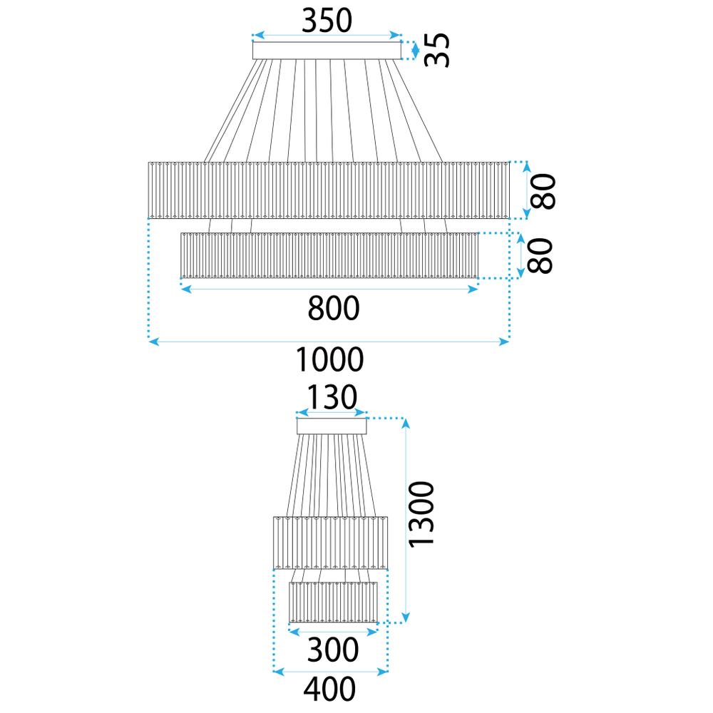 Hängelampe LED APP1546-CP2 CHROME