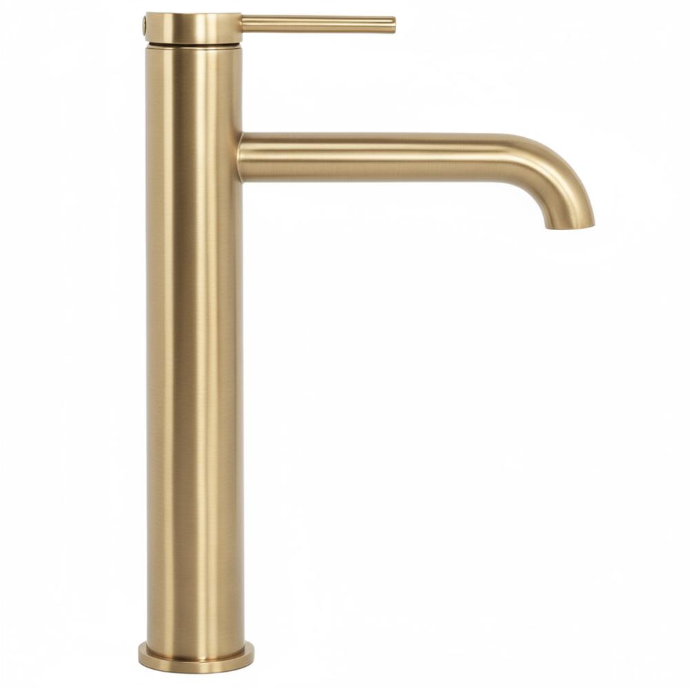 Bateria umywalkowa Rea Spot Złota Szczotkowana Wysoka