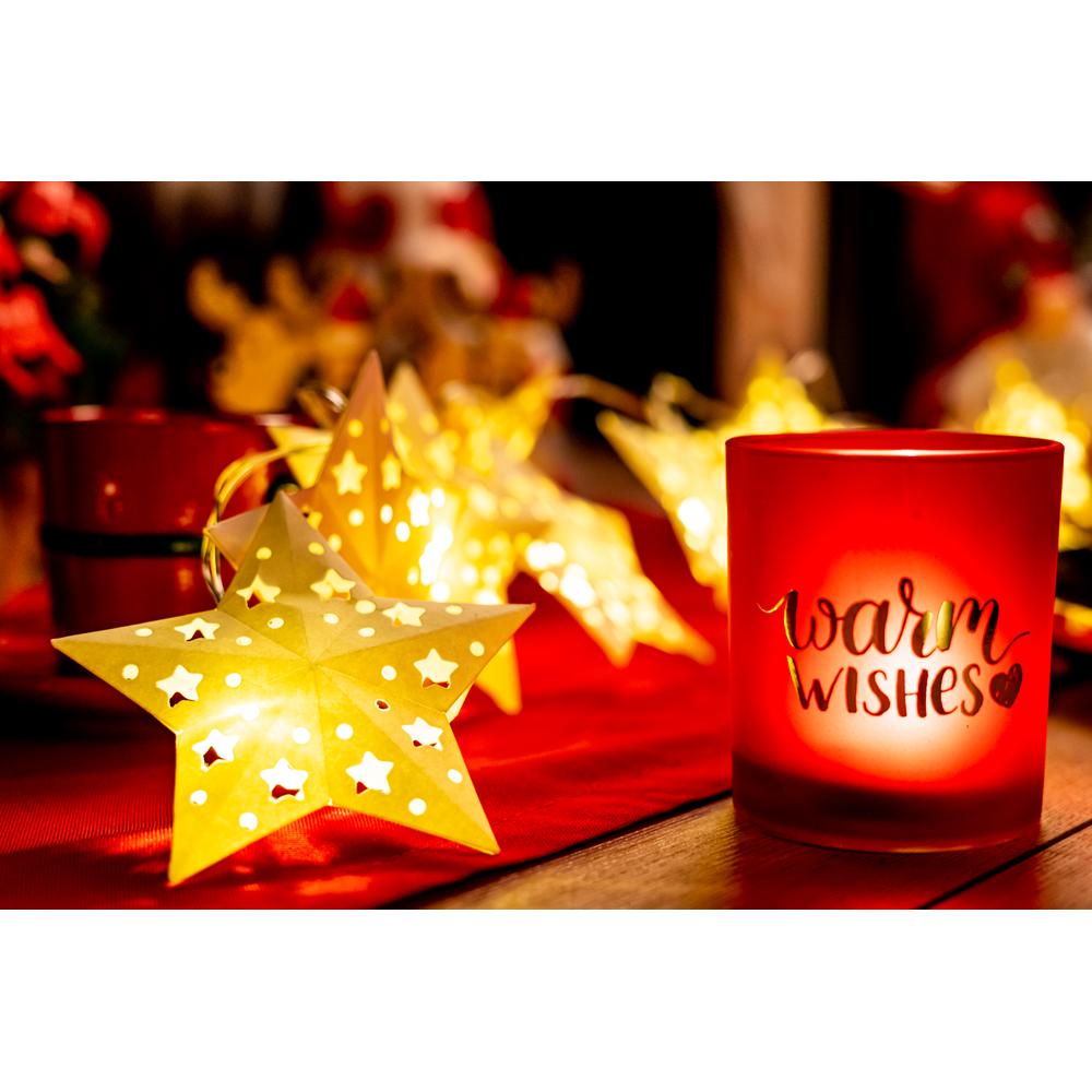 Lampki choinkowe Girlanda LED papierowe gwiazdy CD008