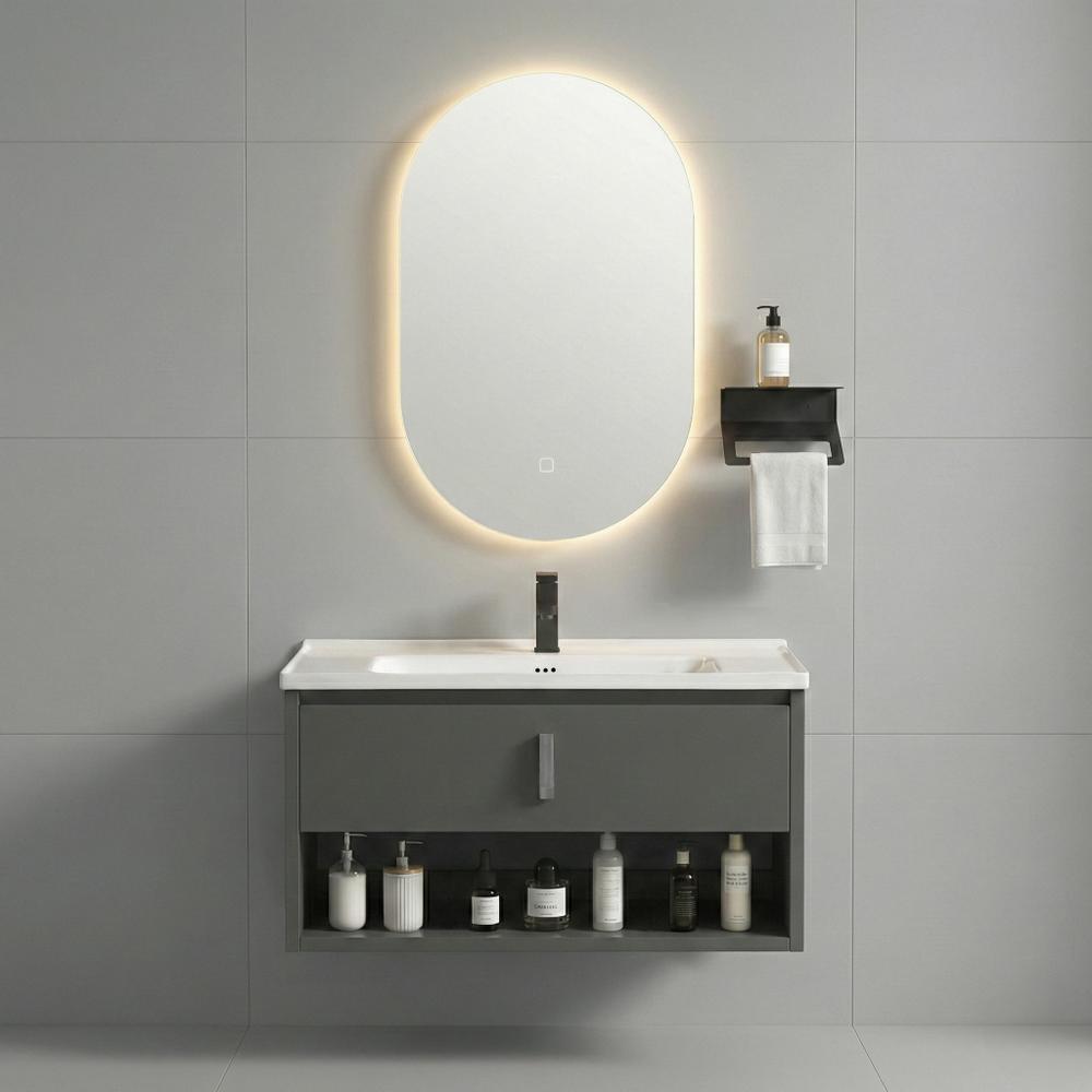 Set kupaonskog namještaja s umivaonikom Toledo 80cm Grey