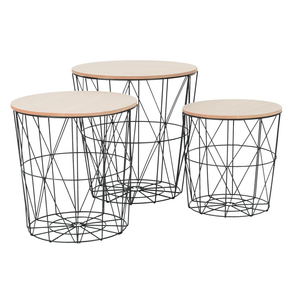 Druciany stolik kawowy Twins Rozmiar L