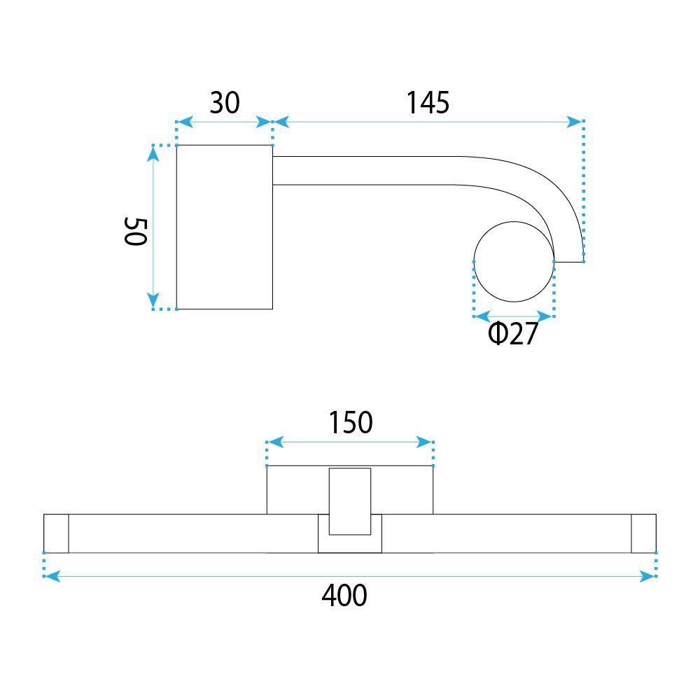Kupaonska zidna LED lampa APP1887-1W 40cm BLACK