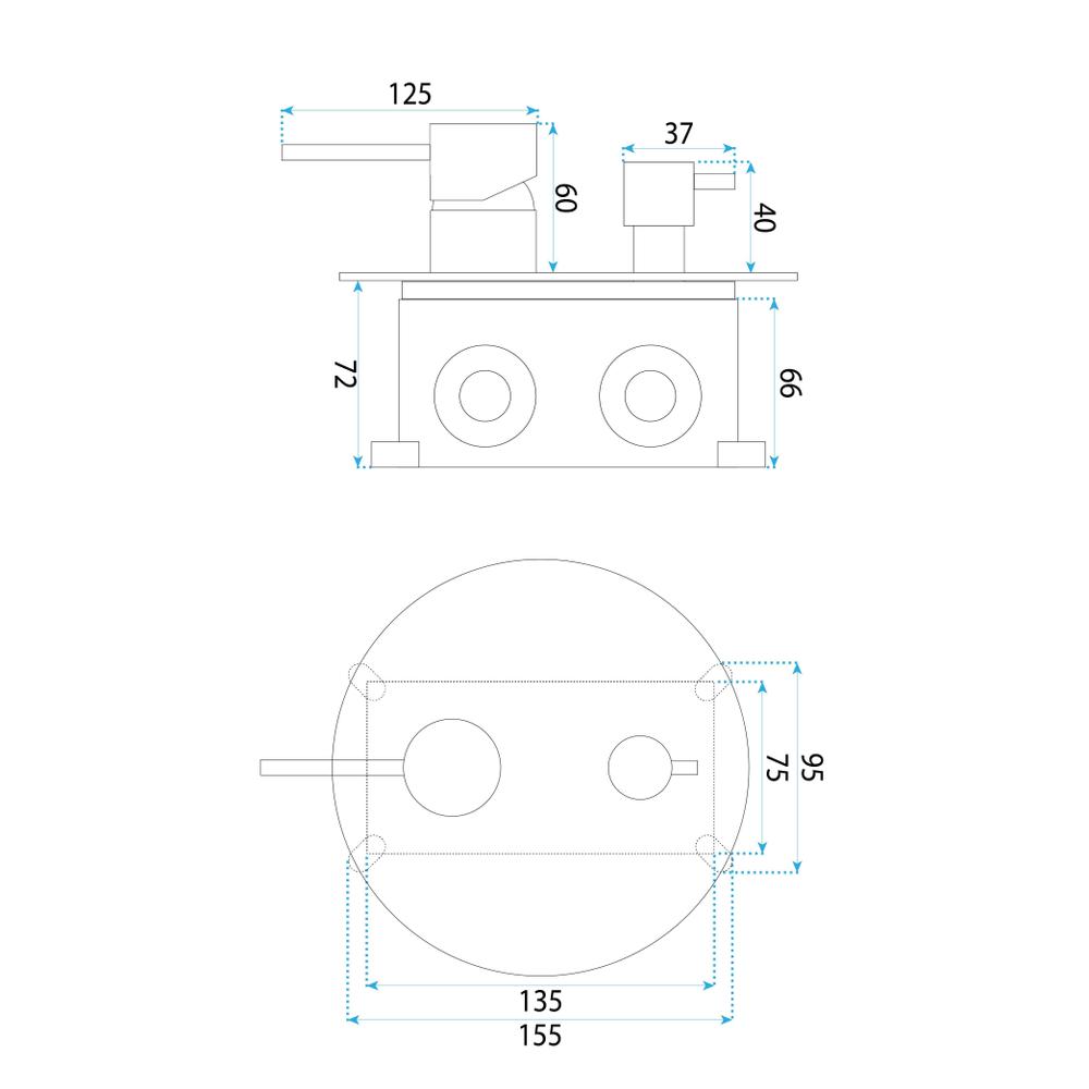 Shower system Rea Lungo Diamond Copper + BOX