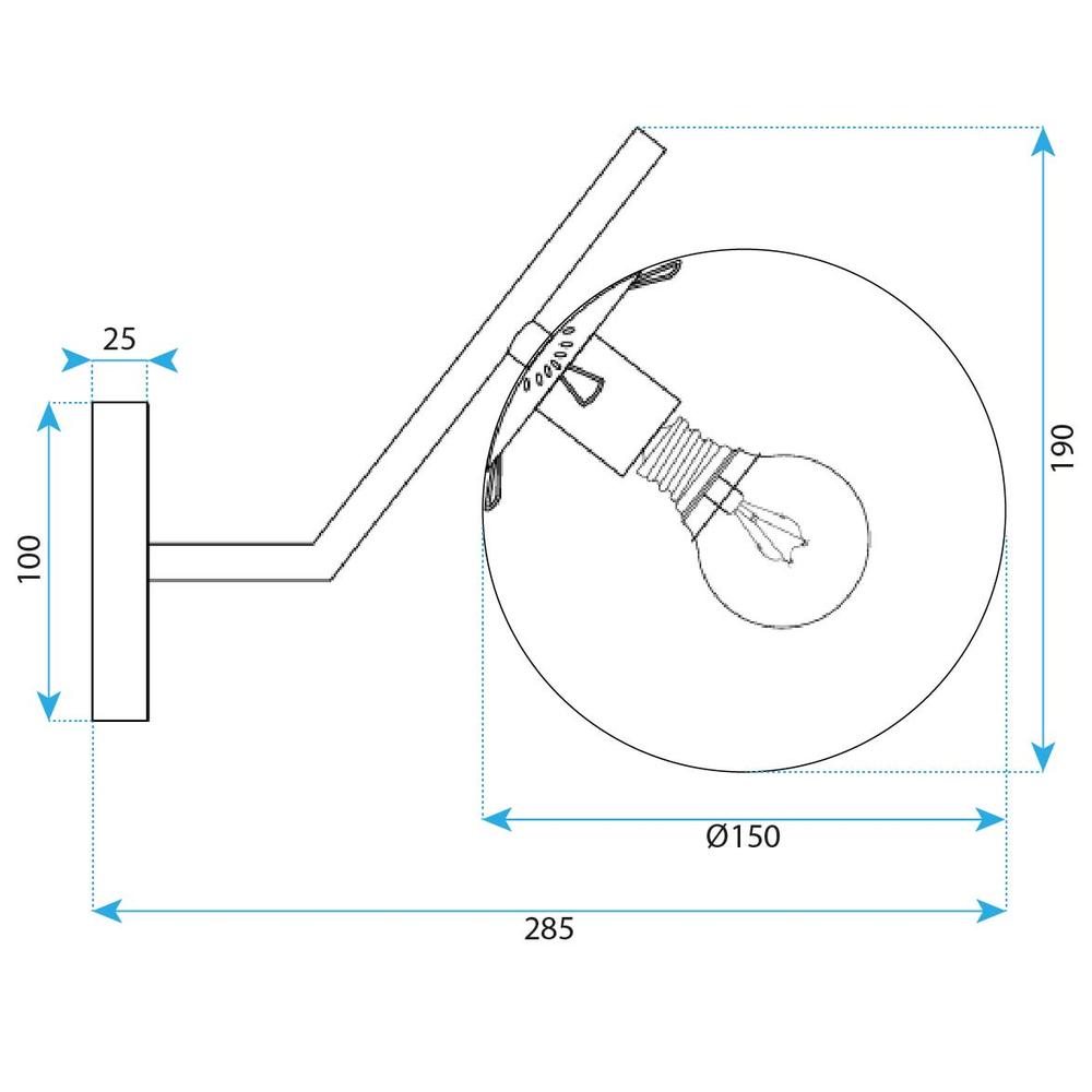 Wandlampe G100-1W GOLD