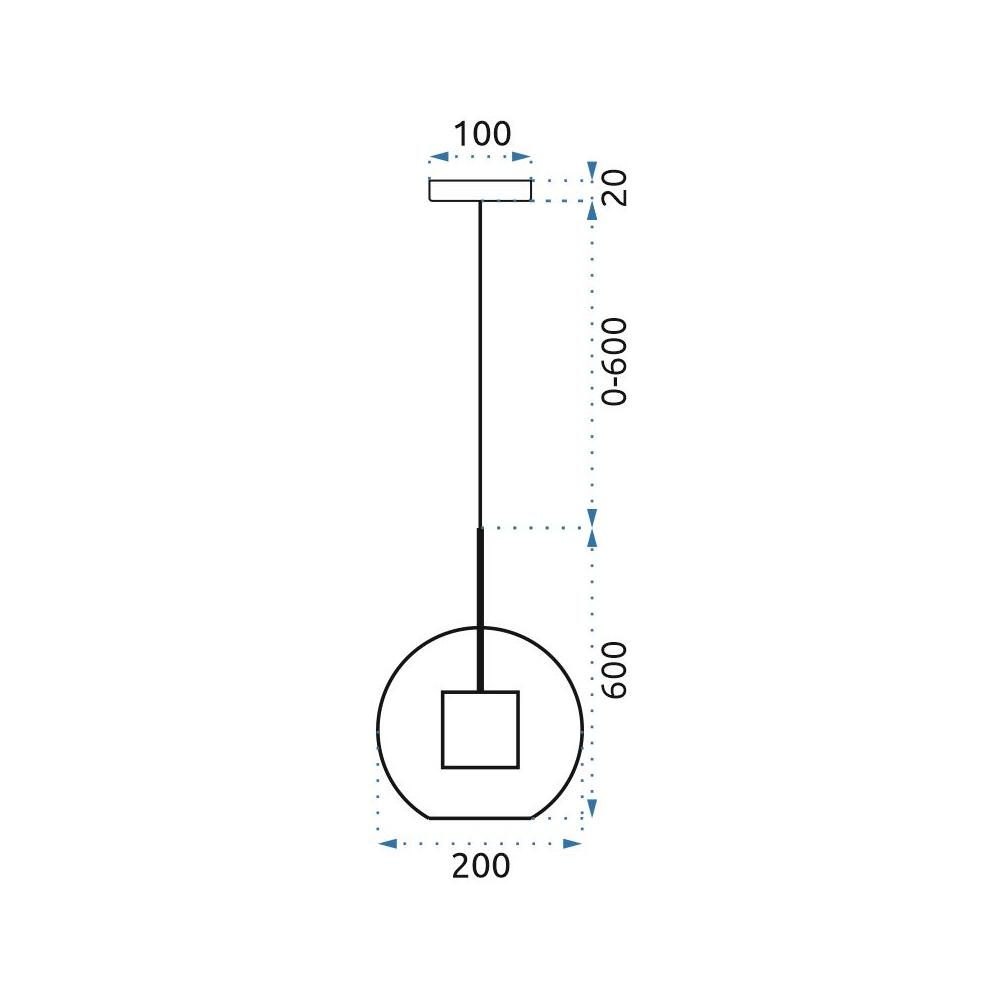Hängelampe Glas Gold loft APP554-1CP 20cm
