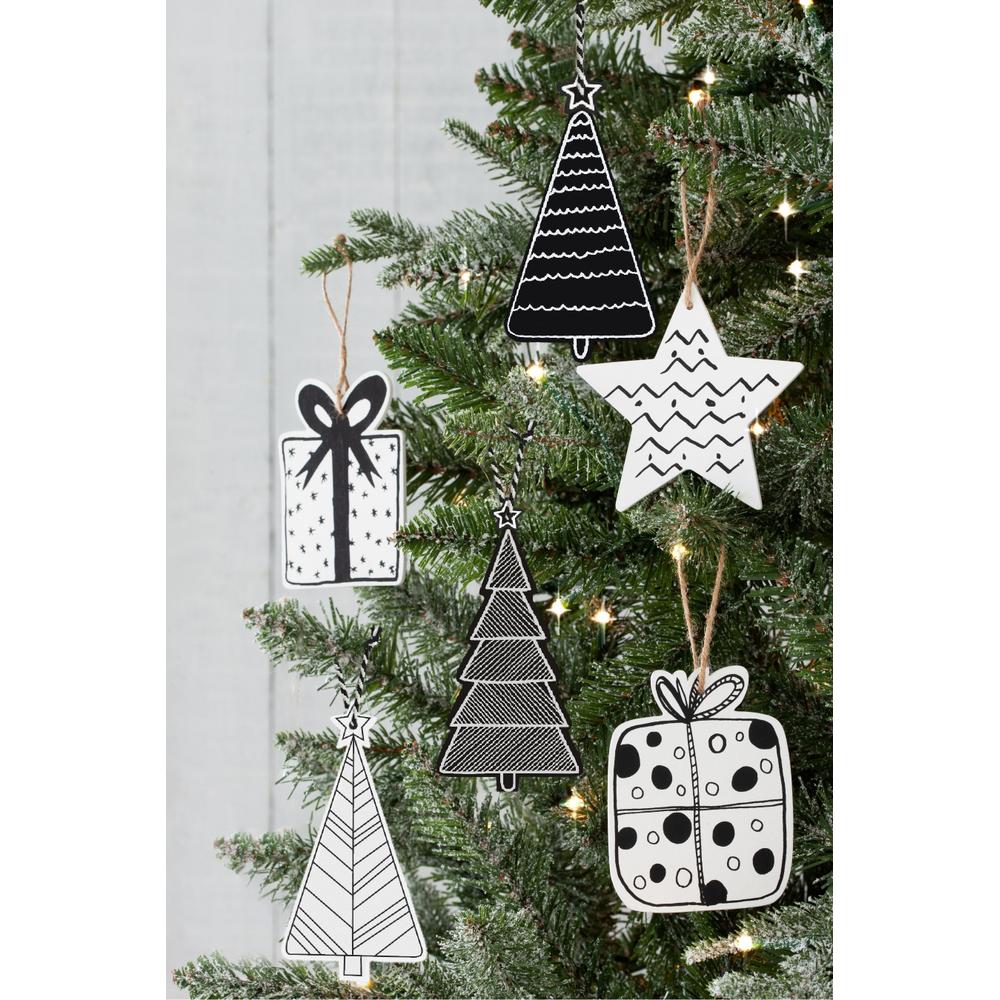 ZESTAW NA CHOINKĘ 12 SZTUK DREWNIANE CHOINKI KL-21X16