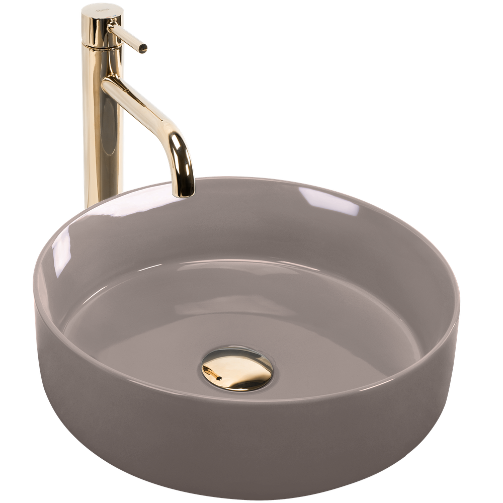 Aufsatzwaschbecken Rea Sami Beige Shiny