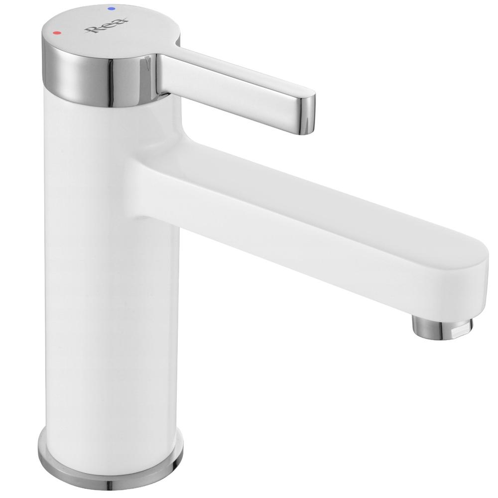 Bateria Umywalkowa REA POLO Biała Chrom Niska