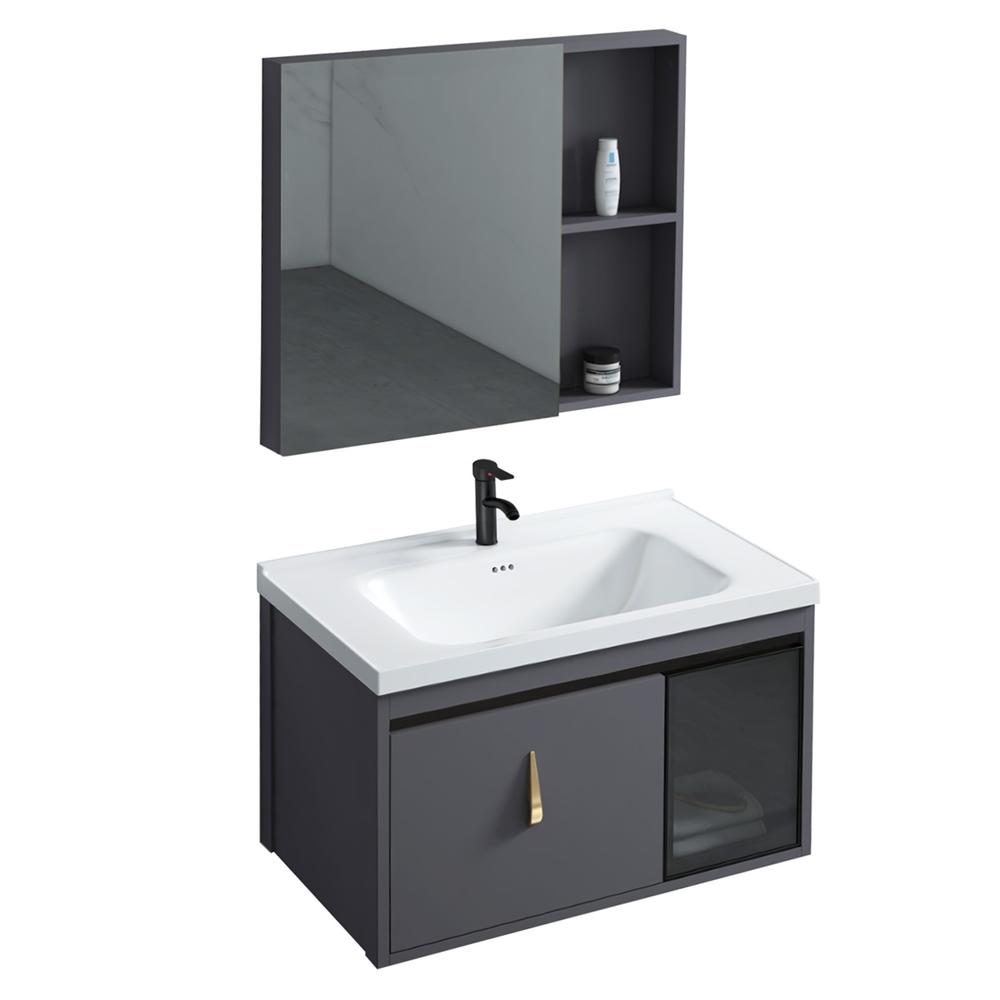 Conjunto de móveis de banheiro Paris 60cm Grey