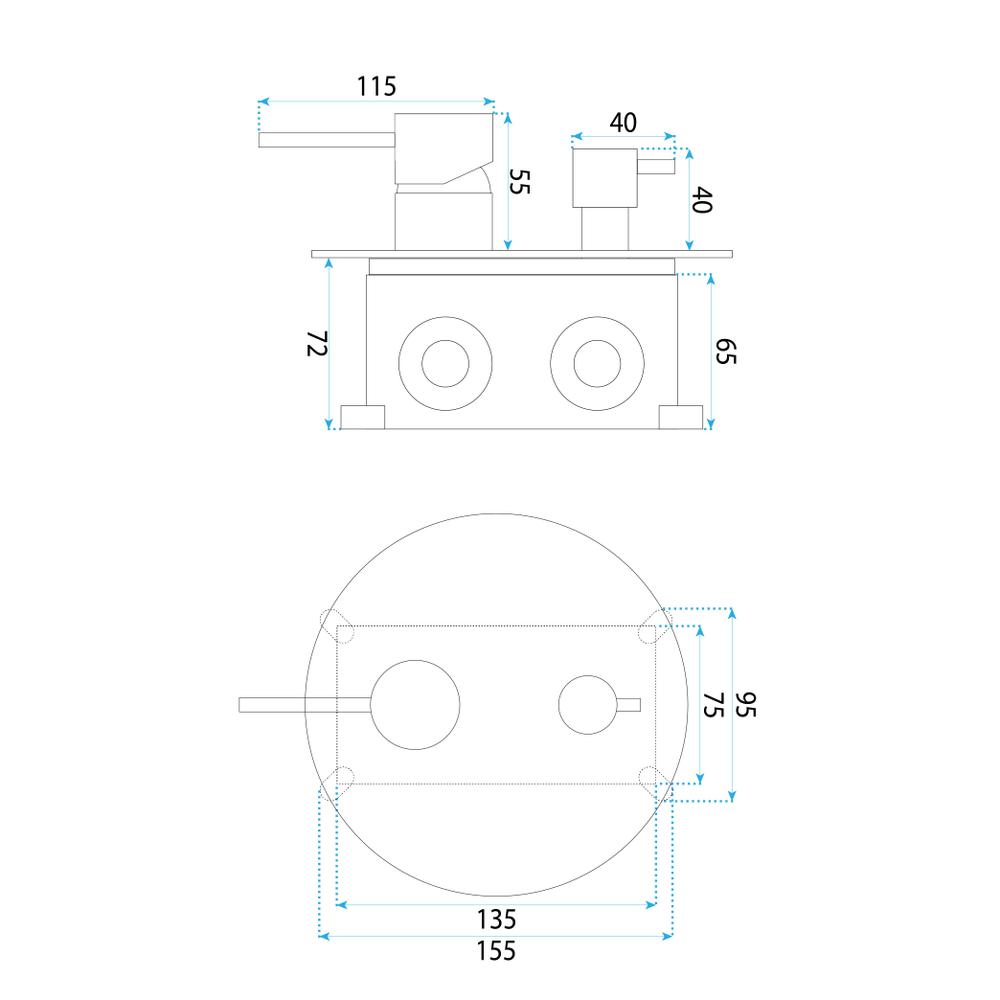Shower system Rea Foster Brush Gold + BOX