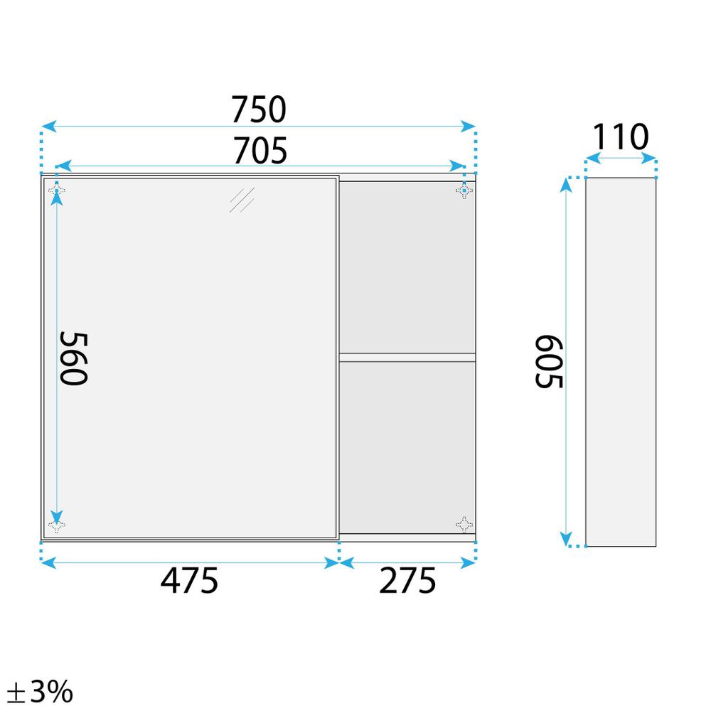 Bathroom furniture set with washbasin Gama T25023 HHL 80CM