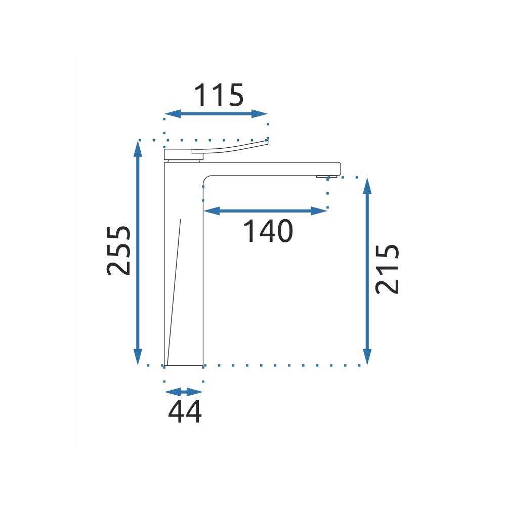 Βρύση νιπτήρα REA SOUL Gold High