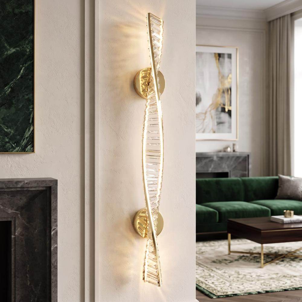 KINKIET ŚCIENNY LED APP1952-W 100cm ZŁOTY