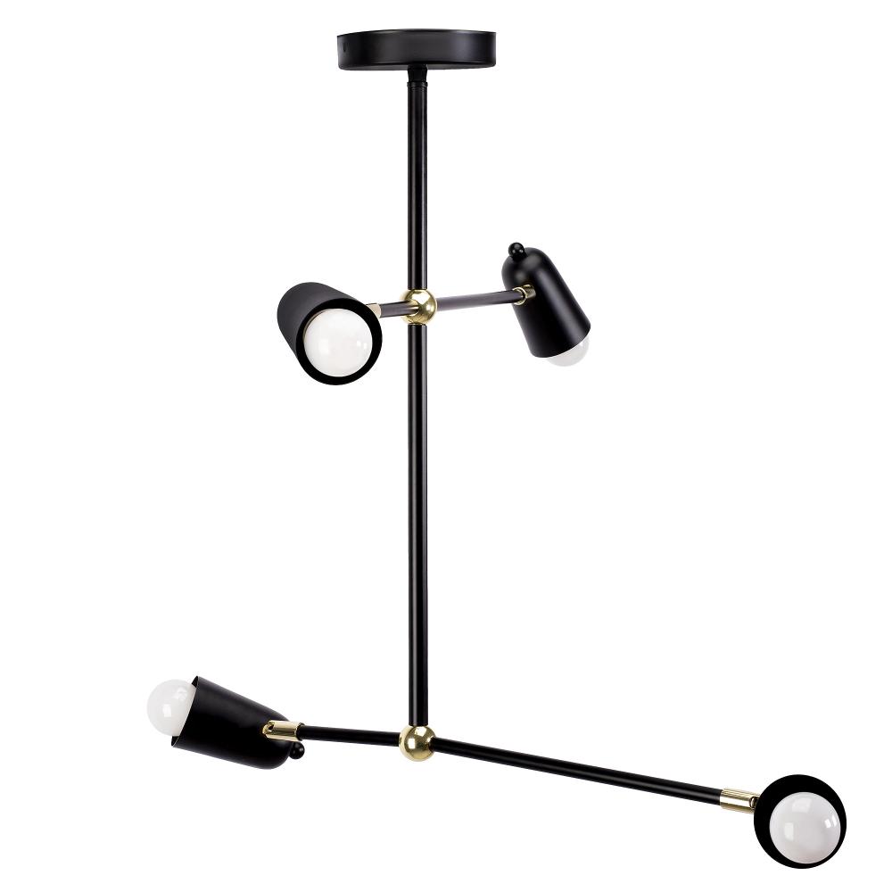 Lampe APP1708-4CP BLACK + GOLD