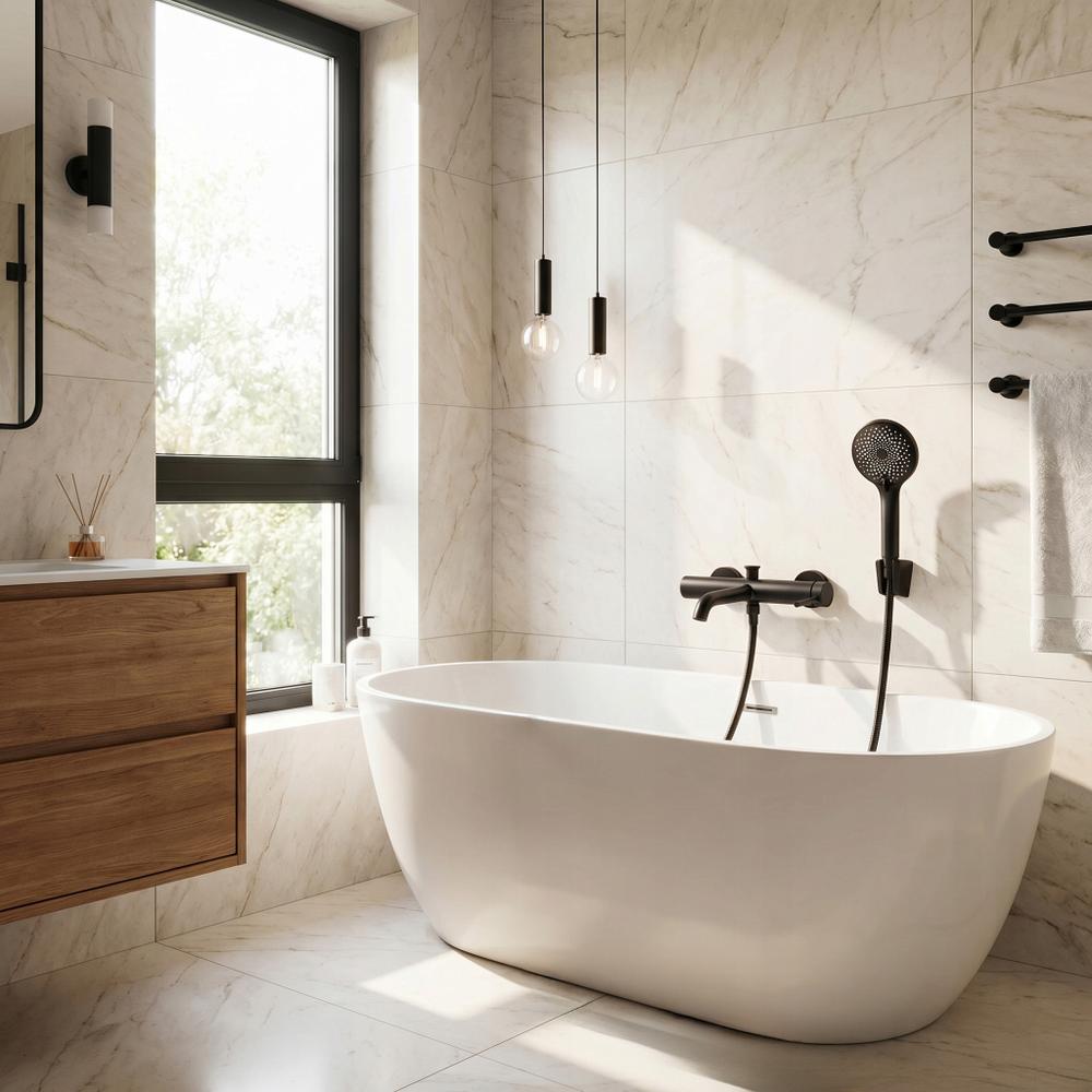 Flessibile doccia Rea Black  150 cm
