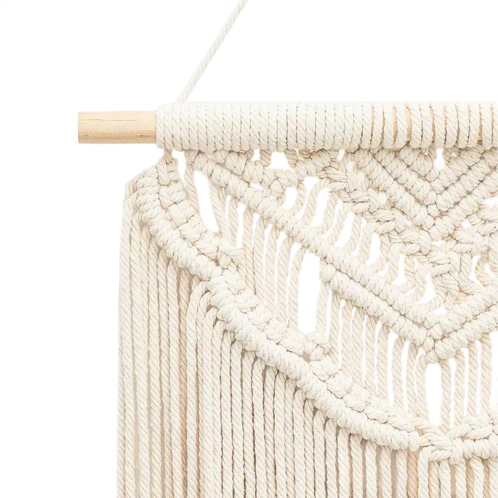 DEKORACJA ŚCIENNA BOHO MAKRAMA ECRU 322149