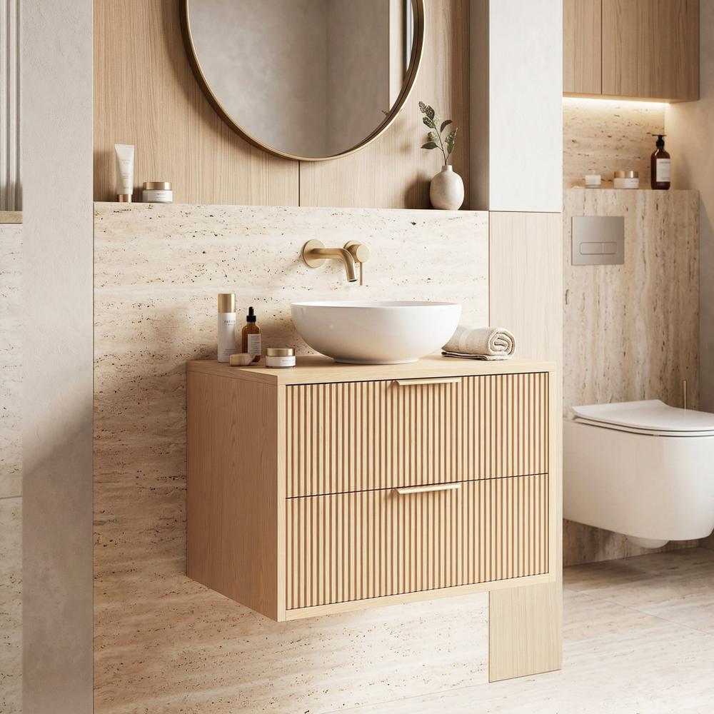 Bathroom vanity cabinet Rea Mono 60cm Beige