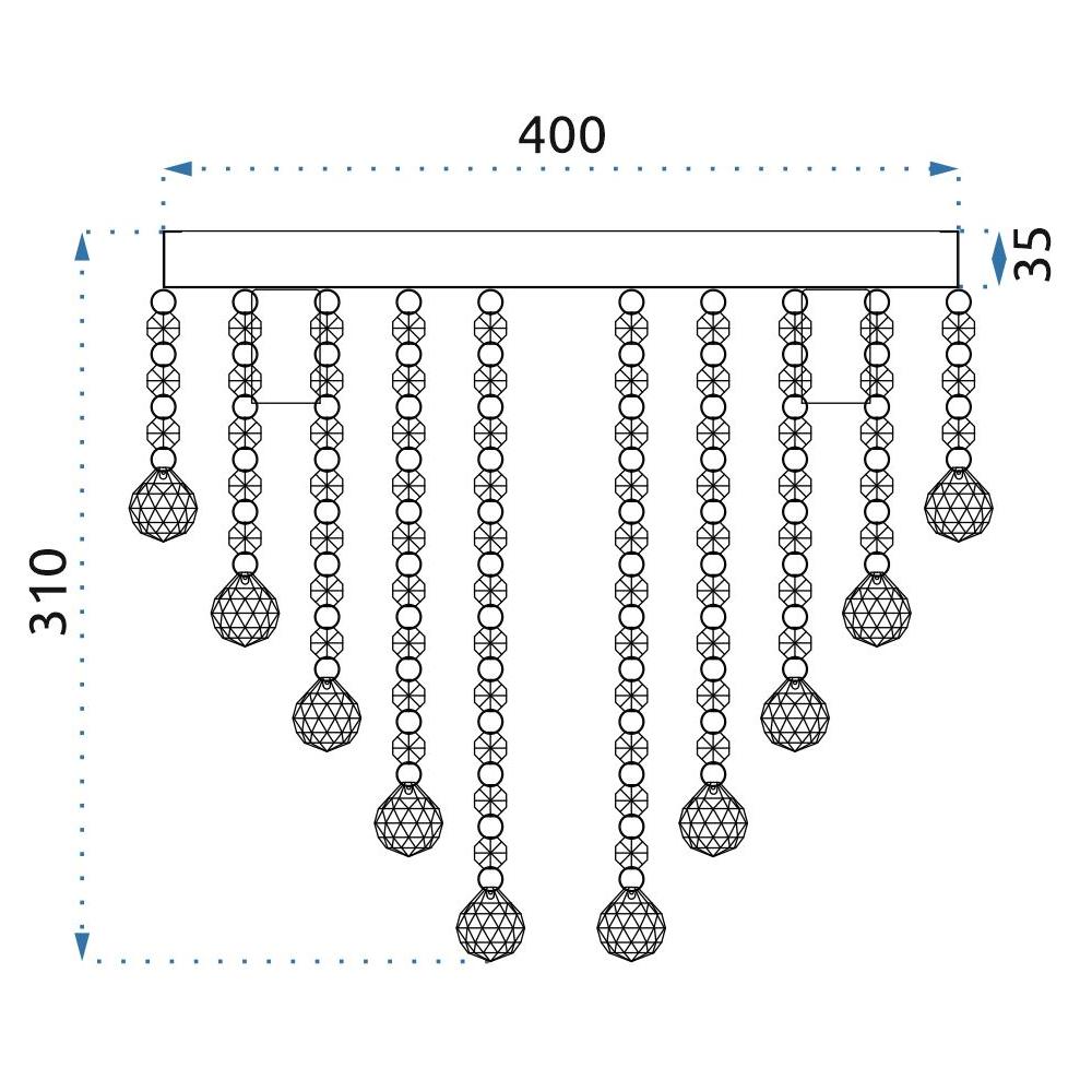 Deckenlampe Plafond APP515-4C Cristal