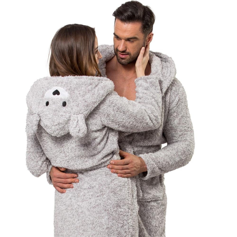 Bathrobe Grey Bear L