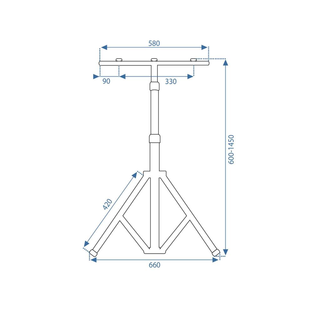 Halogen LED budowlany na statywie 2x30W RSL001-30N