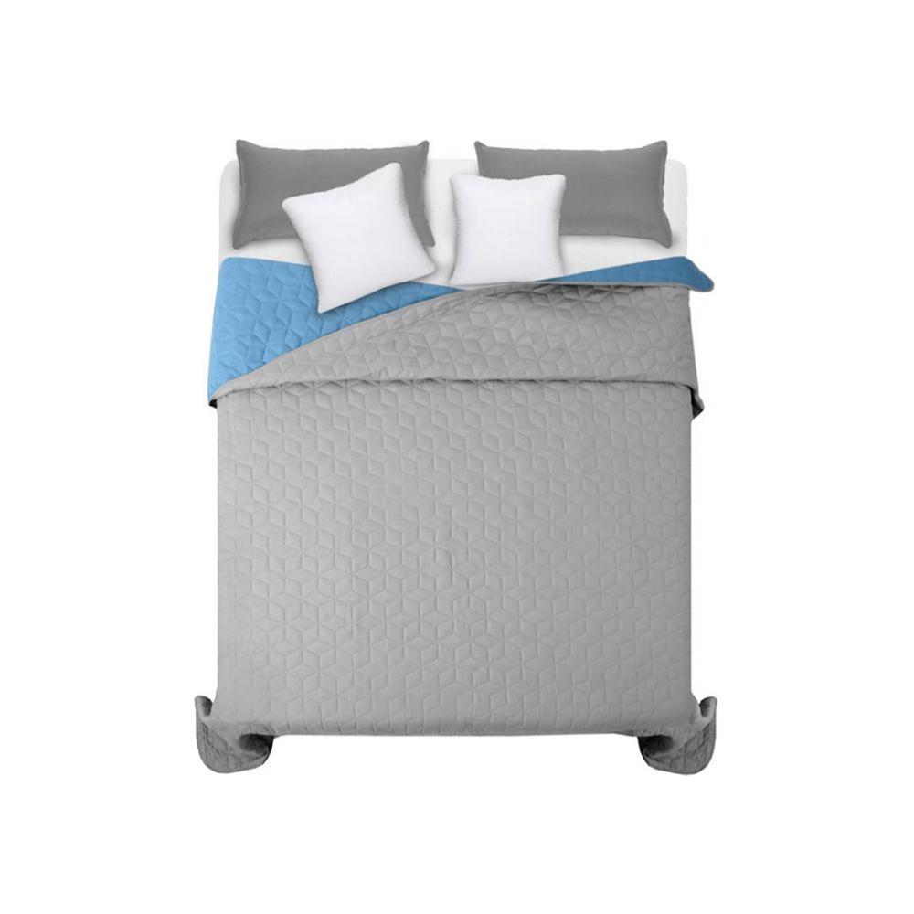Narzuta dwustronna pikowana Diamante L.Grey / Blue