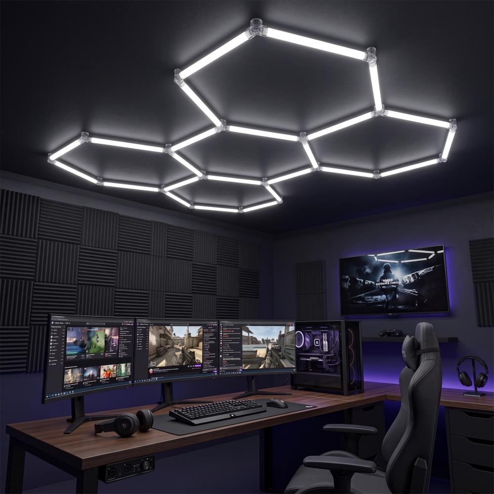 Lampa LED HEXAGON JNH051-H Biała