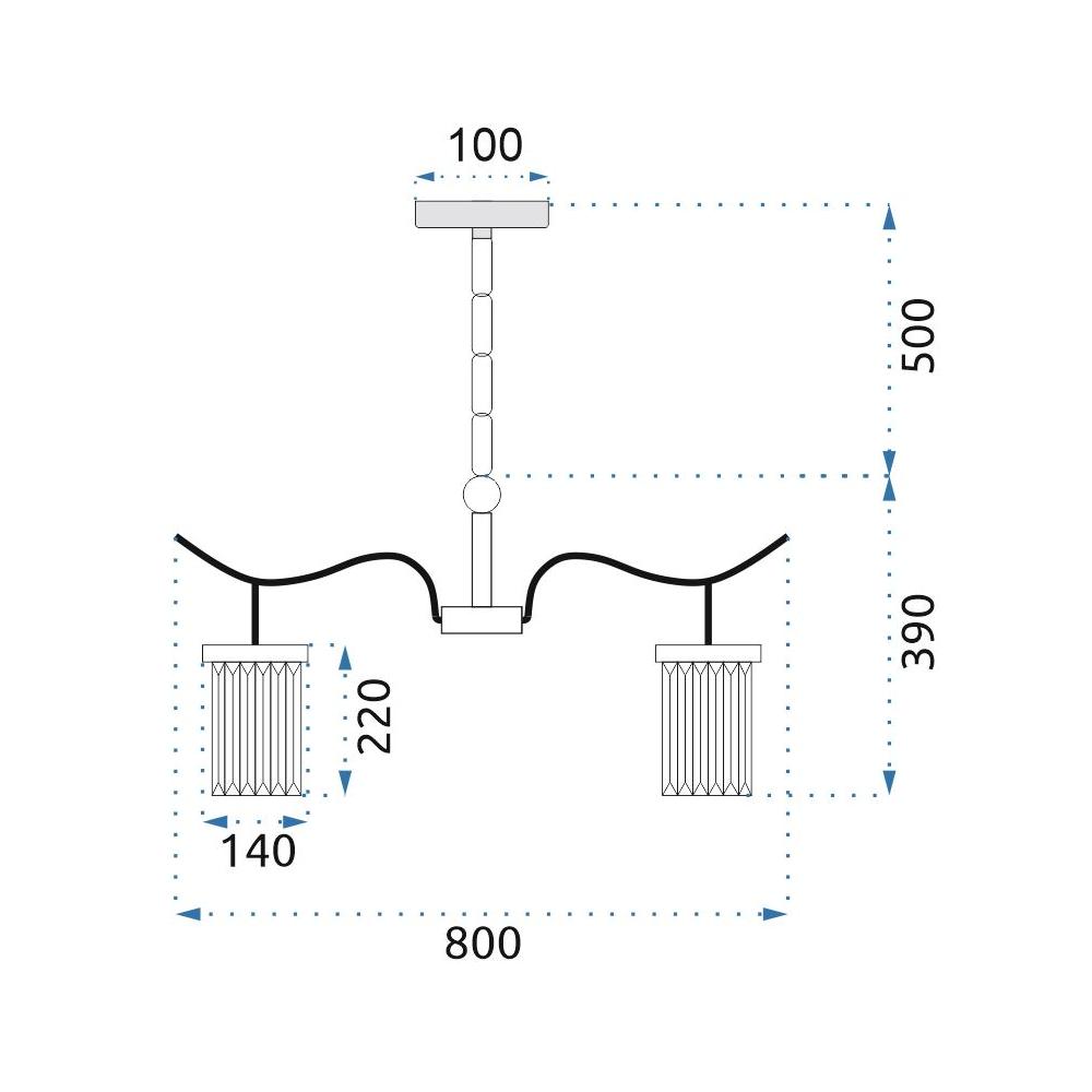Hängelampe Kristall APP769-9CP