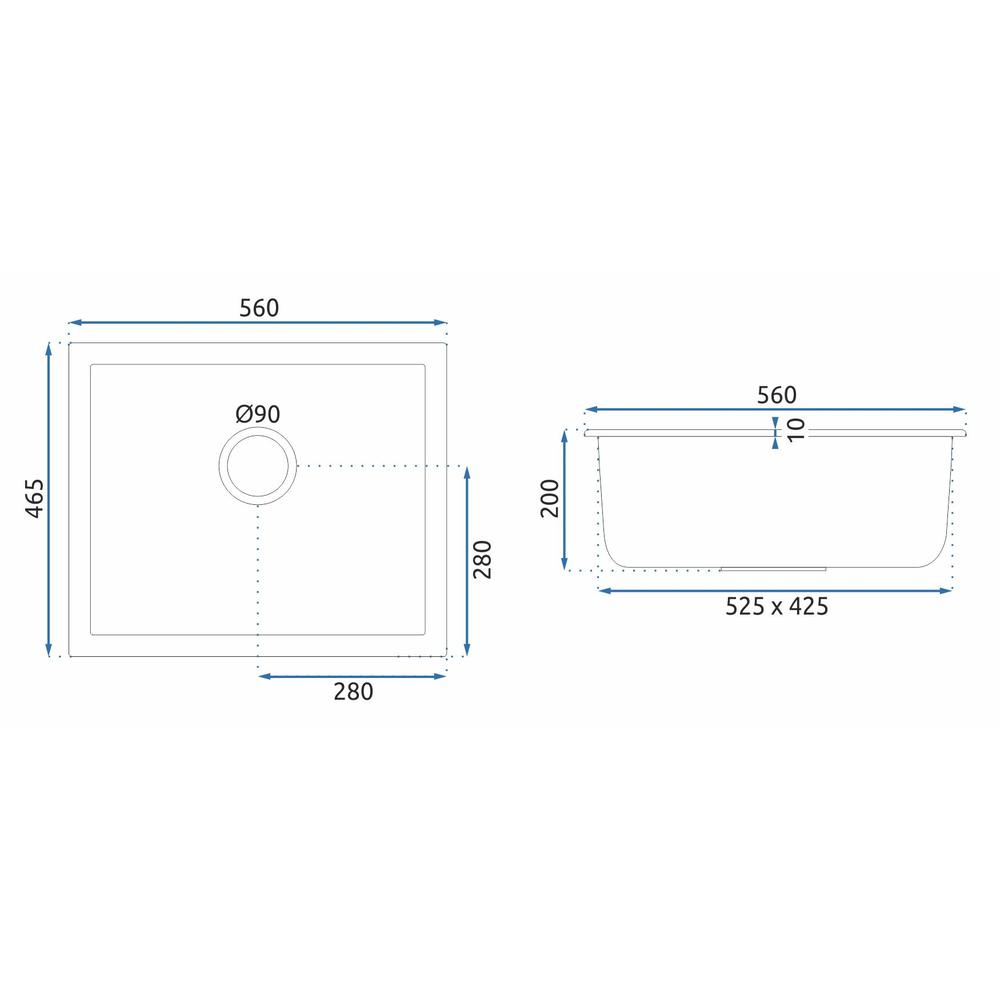 Kухонная мойка Nels grey