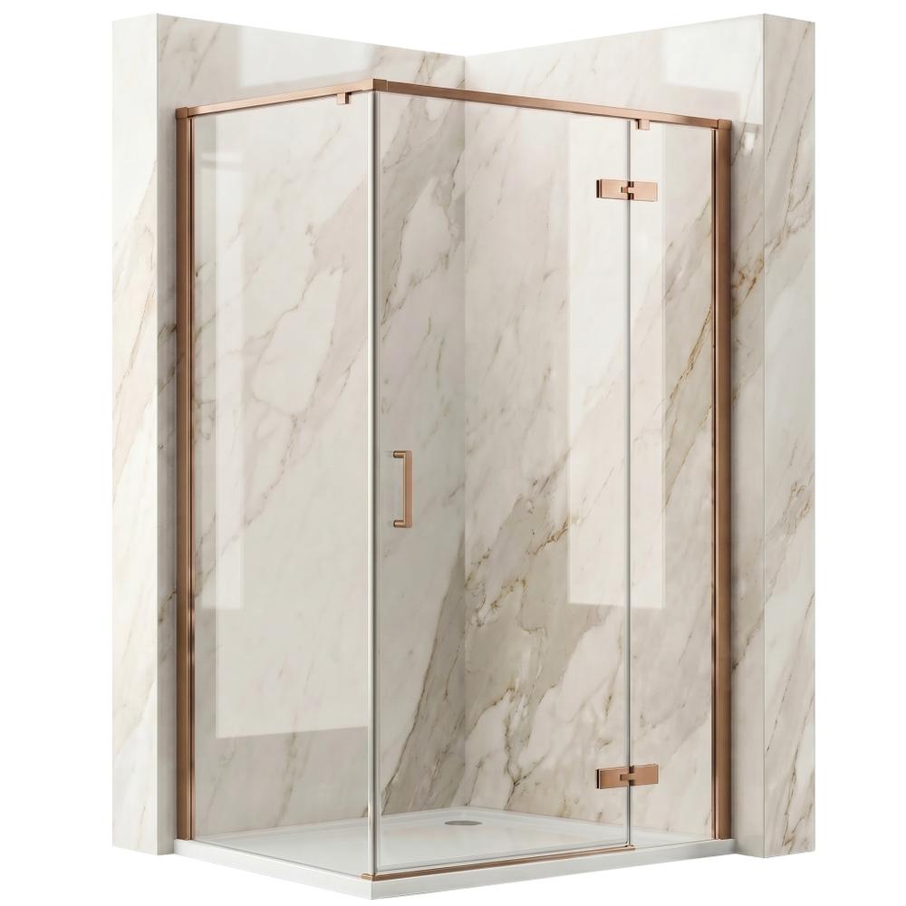 Shower enclosure Rea Bruno 120x90 Brush Copper
