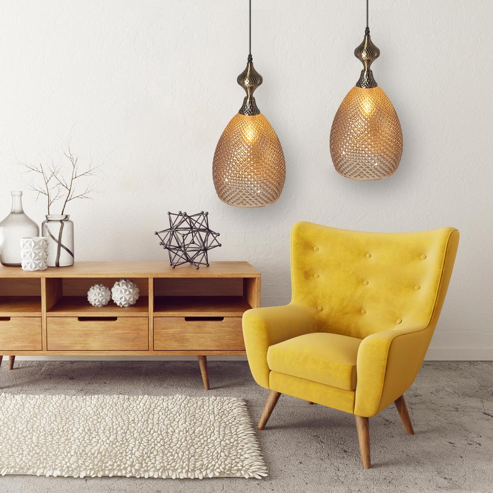 Hängelampe Glas Amber APP432-1CP