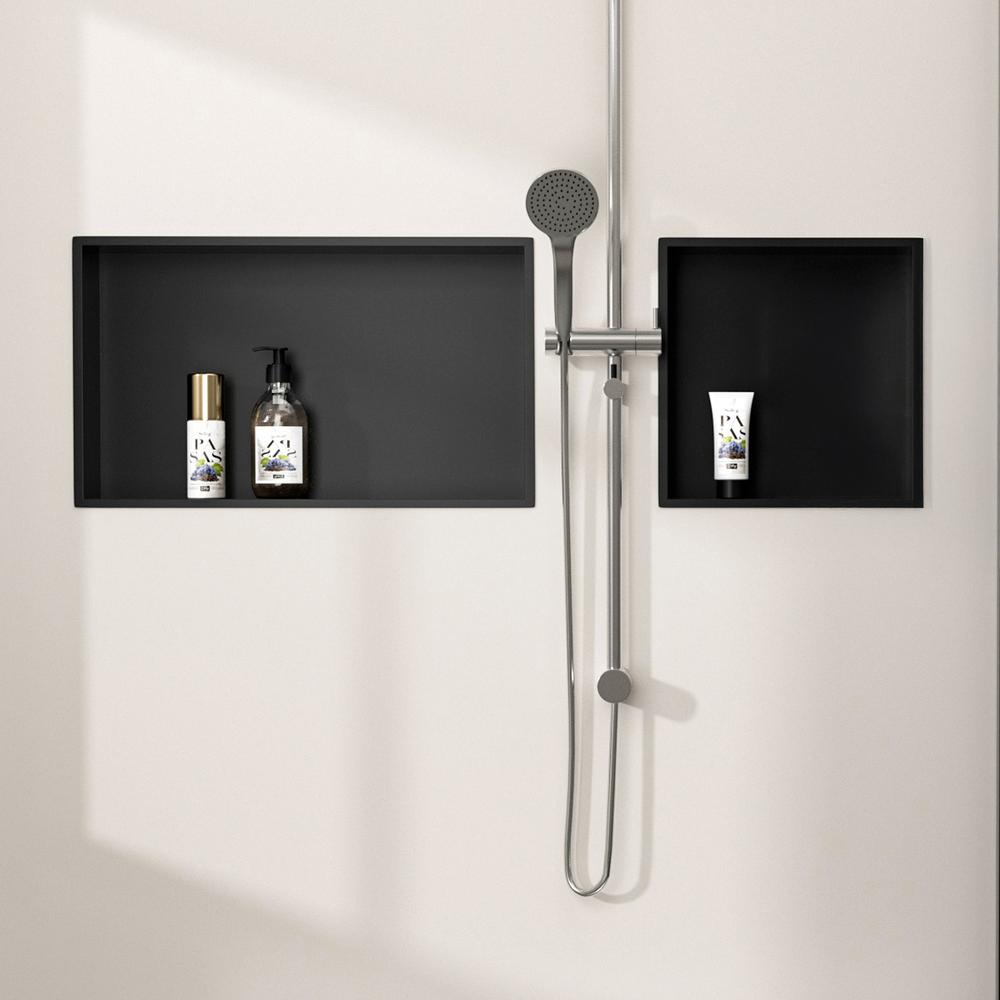 bathroom shelf 30x30 matte black