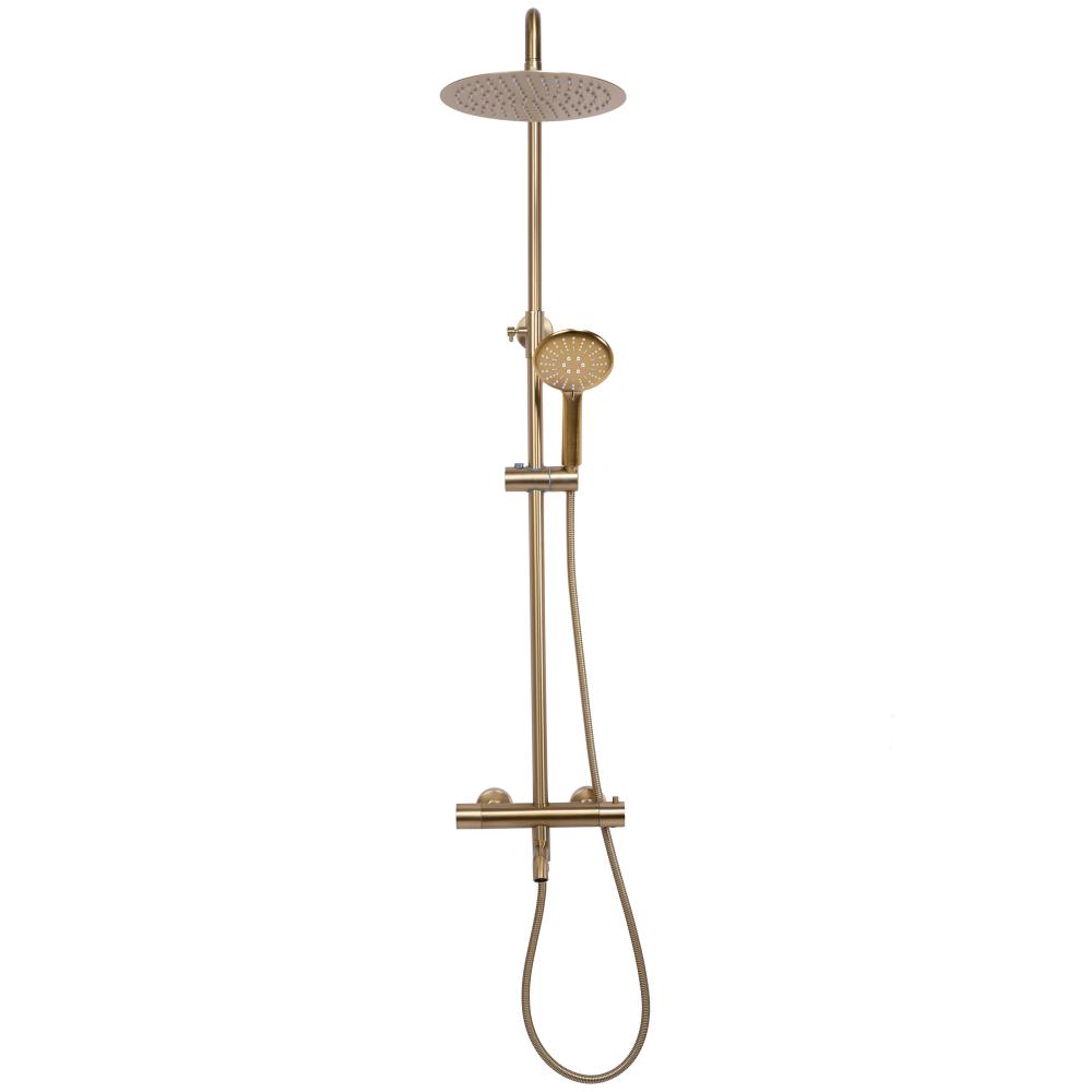 Duschgarnitur mit Thermostat REA Lungo Gold Brush
