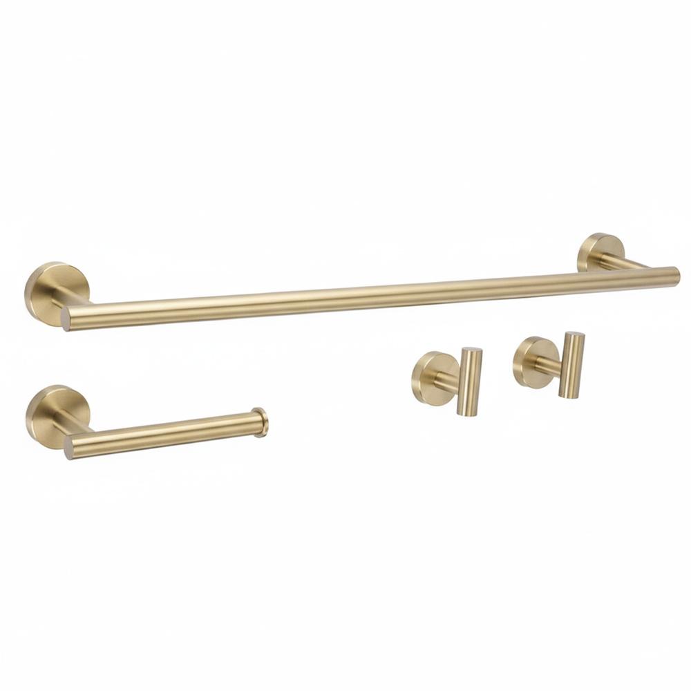 Kylpyhuonetarvikesetti  Ari Brush Gold 4 osaa
