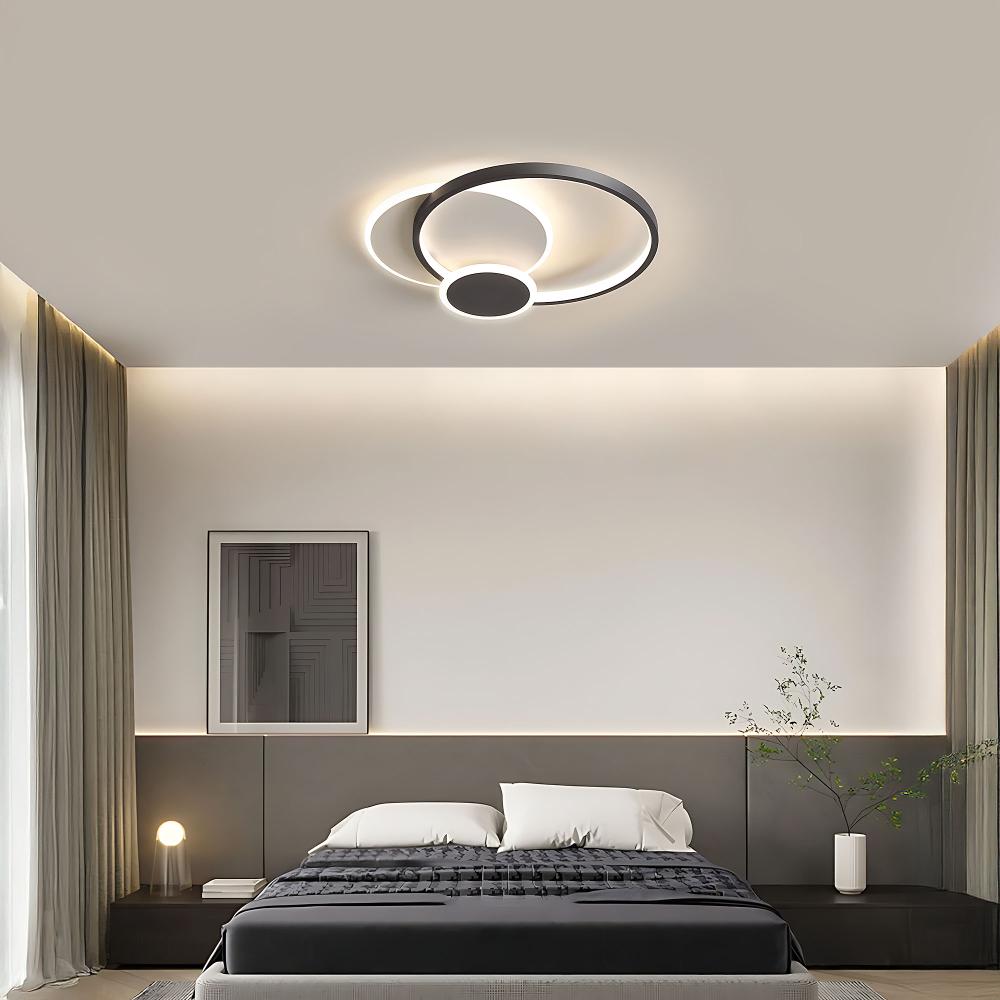 Lampa sufitowa APP1709-C plafon LED Czarny + pilot