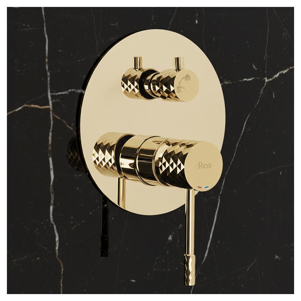 Komplet za tuširanje za vgradnjo Rea Lungo Diamond Gold + BOX