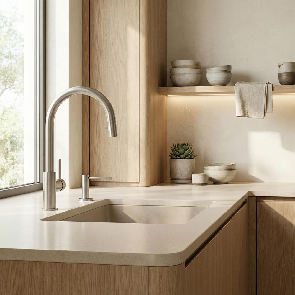 Dozownik zlewozmywakowy do płynu Rea DEX Nikiel Szczotkowany