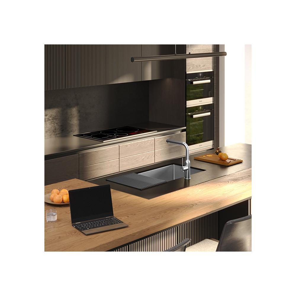 Évier en acier ANTHONY 80 BRUSH NICKEL