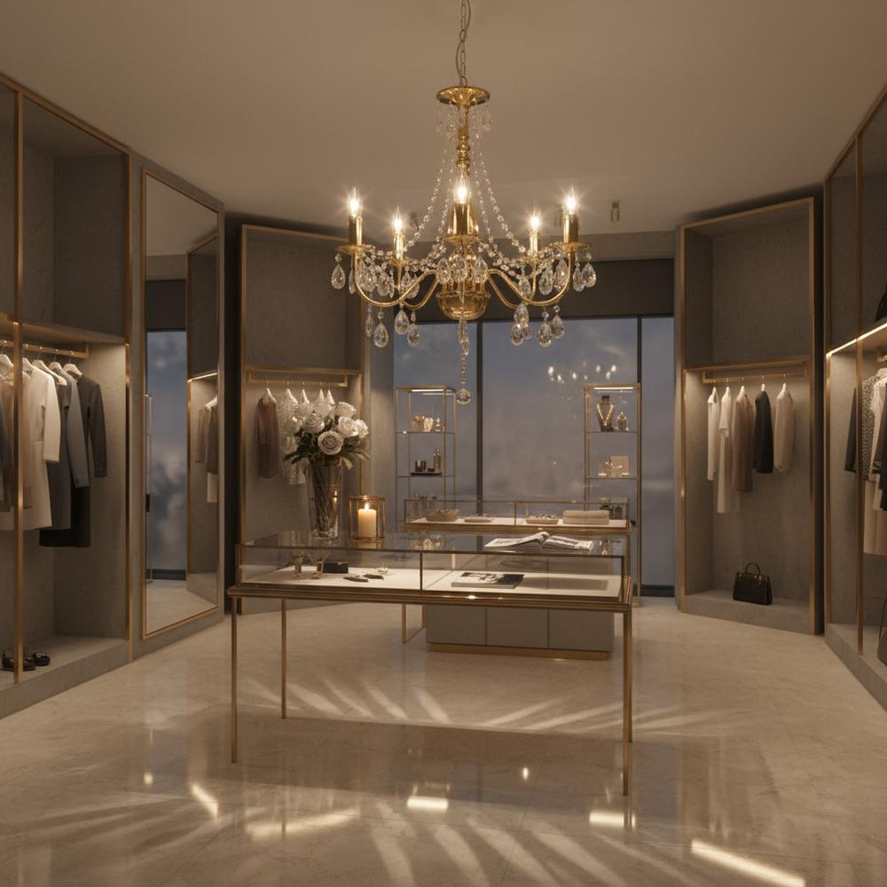 Deckenleuchte EBT015-5CP Gold